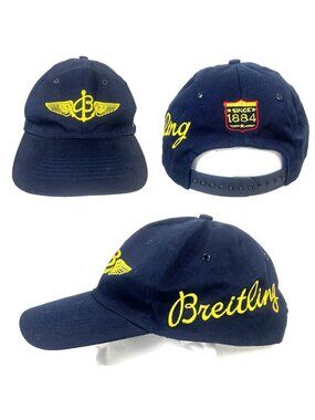 Breitling Watch Embroidered Winged Pilot Dad Hat Baseball Cap Snapback Golf